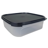 Modular Quadrado 1,2 Litros Transparente com Tampa Preta Tupperware - 1