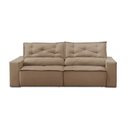 Ver imagem 4 de Sofá Retrátil e Reclinável 2 Lugares com Molas 1,50m Lima Suede Cappuccino Mirra Decor