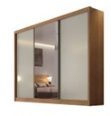 Ver imagem 2 de Guarda Roupa Casal com Espelho 3 Portas 6 Gavetas - Logan-cumaru/fendi - Móveis Novo Horizonte