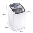 Ver imagem 6 de Lavadora de Roupas Automática Electrolux 13kg Lda13 Máxima Diluição Branco 110v