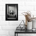 Ver imagem 2 de Quadro para Banheiro Urso Panda Baby 24x18cm - com Vidro:moldura Branca