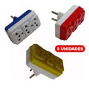 Ver mais imagens de Adaptador Benjamim Tomada 10a 20a Casulo 3 Saídas Kit 3 Unid