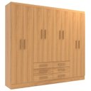 Ver imagem 2 de Móveis para Quarto Guarda-Roupa 8 Portas Paris Marrom/Cinnamomo