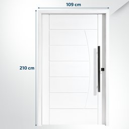 Porta Pivotante Maciça 214x109cm Eucalipto Pm78 Solar Cruzeiro Portas Fundo Primer - 2
