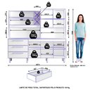 Ver imagem 3 de Armário para Cozinha 7 Portas 3 Gavetas com Balcão e Porta Garrafas Ajax