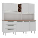 Ver imagem 2 de Armário para Cozinha 7 Portas 3 Gavetas com Balcão e Porta Garrafas Ajax