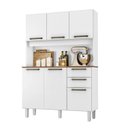 Ver imagem 2 de Armário para Cozinha 6 Portas 2 Gavetas 120 cm Branco