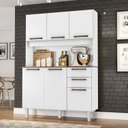 Ver imagem 1 de Armário para Cozinha 6 Portas 2 Gavetas 120 cm Branco