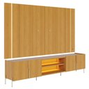 Ver imagem 2 de Rack para Sala com Painel para TV 75 pol com LED 243cm Novare C04 Naturale - Lyam Decor