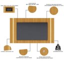 Ver imagem 4 de Rack para Sala com Painel para TV 75 pol com LED 243cm Novare C04 Naturale - Lyam Decor