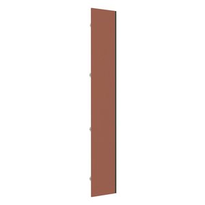 Porta para Roupeiro Closet Canto Diagonal Individual 40cm Puxador Perfil Inox Luciane Móveis