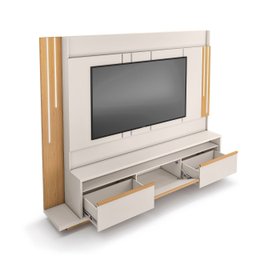 Estante Home Theater Montane - Off White / Cinamomo - Hb Móveis - 5