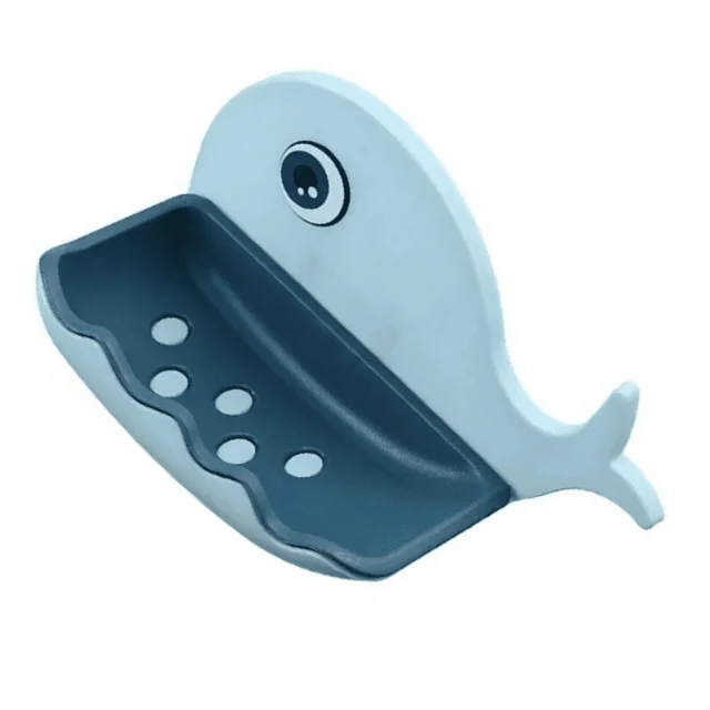 Ver imagem 1 de Saboneteira Infantil Adesivo de Plástico Baleia P/ Crianças:azul