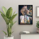 Ver imagem 2 de Quadro Artístico Colar Guia Umbanda 45x34cm - com vidro:Madeira branca