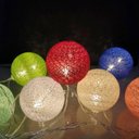 Ver imagem 4 de 5 Cordão Decorativo Led Enfeite Luminoso 10 Esferas Coloridas Taschibra