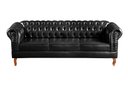 Ver imagem 2 de Conjunto Sofá Chesterfield 3 Lugares + 1 Poltrona Dom Pedro Preto