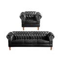 Ver imagem 1 de Conjunto Sofá Chesterfield 3 Lugares + 1 Poltrona Dom Pedro