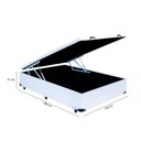 Ver imagem 3 de Cama Box Baú Casal 138 Tecido Sintético Branco com Colchão Hamburgo - 100% Espuma - D28 Preto