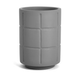 Copo Porta Escova de Dente em Cimento Cinza 11,5cm 17401 Mart - 1
