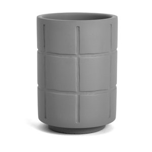 Copo Porta Escova de Dente em Cimento Cinza 11,5cm 17401 Mart