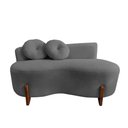Ver imagem 4 de Namoradeira Sofá Feijão Lounge 120cm Orgânica Suede Cinza