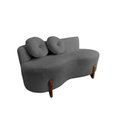 Ver imagem 2 de Namoradeira Sofá Feijão Lounge 120cm Orgânica Suede Cinza