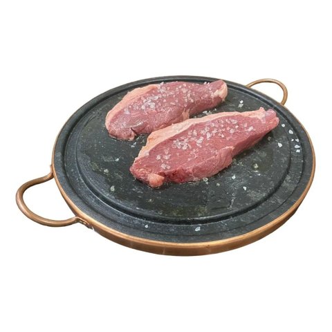 Kit 4 Grelhas Chapa de Pedra Sabão para Carne 27 cm