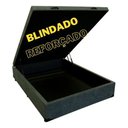 Ver imagem 2 de Box Baú Casal 138x188 Blindado Suede Cinza Cor Cinza Suede