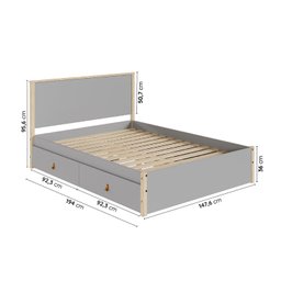 Cama Casal 4 Gavetas Íris Cabecasa Madeiramadeira - 2