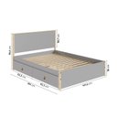 Ver imagem 2 de Cama Casal 4 Gavetas Íris CabeCasa MadeiraOriginals Cinza/Marrom