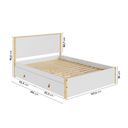 Ver imagem 2 de Cama Casal 4 Gavetas Íris CabeCasa MadeiraOriginals Branco/Marrom