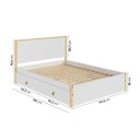 Ver imagem 2 de Cama Casal 4 Gavetas Íris CabeCasa MadeiraOriginals Branco/Marrom