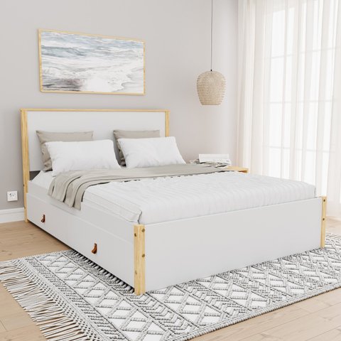 Cama Casal 4 Gavetas Íris CabeCasa MadeiraOriginals