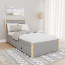 Ver imagem 1 de Cama Solteiro 2 Gavetas Íris CabeCasa MadeiraOriginals Cinza/Marrom
