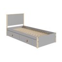 Ver imagem 6 de Cama Solteiro 2 Gavetas Íris CabeCasa MadeiraOriginals Cinza/Marrom