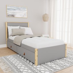 Cama Solteiro 2 Gavetas Íris CabeCasa MadeiraMadeira - 1