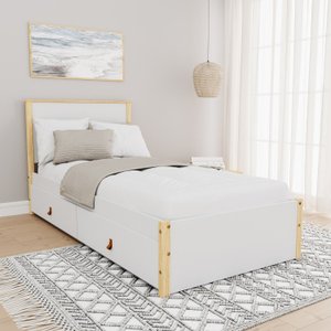 Cama Solteiro 2 Gavetas Íris CabeCasa MadeiraMadeira