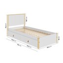 Ver imagem 2 de Cama Solteiro 2 Gavetas Íris CabeCasa MadeiraOriginals Branco/Marrom