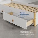 Ver imagem 3 de Cama Solteiro 2 Gavetas Íris CabeCasa MadeiraOriginals Branco/Marrom