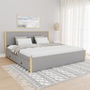 Ver imagem 1 de Cama King 4 Gavetas Íris CabeCasa MadeiraOriginals Cinza/Marrom