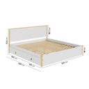 Ver imagem 2 de Cama King 4 Gavetas Íris CabeCasa MadeiraOriginals Branco/Marrom
