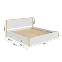 Ver imagem 2 de Cama King 4 Gavetas Íris CabeCasa MadeiraOriginals Branco/Marrom