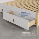 Ver imagem 3 de Cama King 4 Gavetas Íris CabeCasa MadeiraOriginals Branco/Marrom