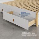 Ver imagem 3 de Cama King 4 Gavetas Íris CabeCasa MadeiraOriginals Branco/Marrom