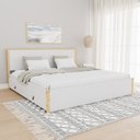 Ver imagem 1 de Cama King 4 Gavetas Íris CabeCasa MadeiraOriginals Branco/Marrom