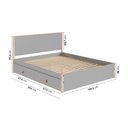 Ver imagem 2 de Cama Queen 4 Gavetas Íris CabeCasa MadeiraOriginals Cinza/Marrom