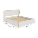 Ver imagem 2 de Cama Queen 4 Gavetas Íris CabeCasa MadeiraOriginals Branco/Marrom