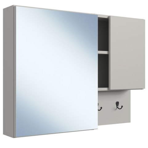 Armario para Banheiro com Espelho 02 Portas 80cm Arenas Proddy