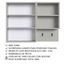 Ver imagem 4 de Armario para Banheiro com Espelho 02 Portas 80cm Arenas Proddy