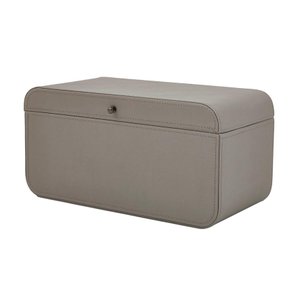 Caixa com Tampa em Mdf com Revestimento em Pu Cinza Mart